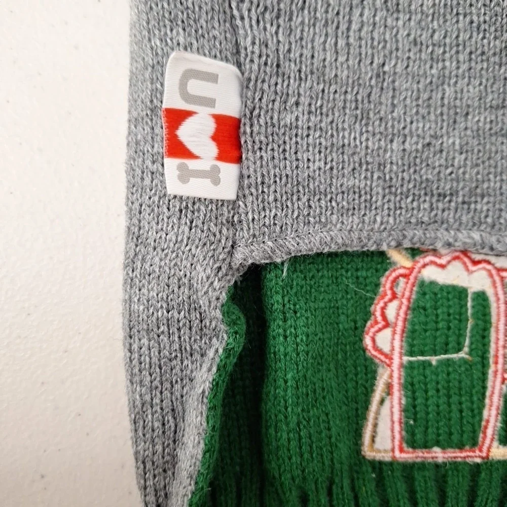 Warm Dog Knit Winter Sweater Christmas Rudolph Size S up to 12